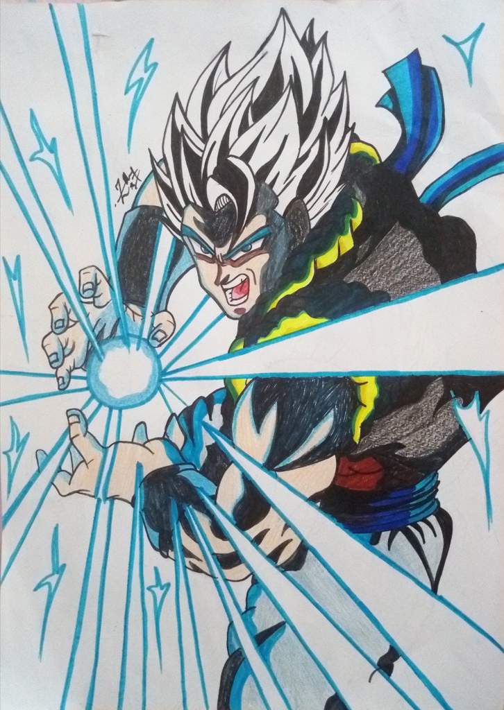 Drawing Gogeta SSJ Blue Kamehameha | DragonBallZ Amino