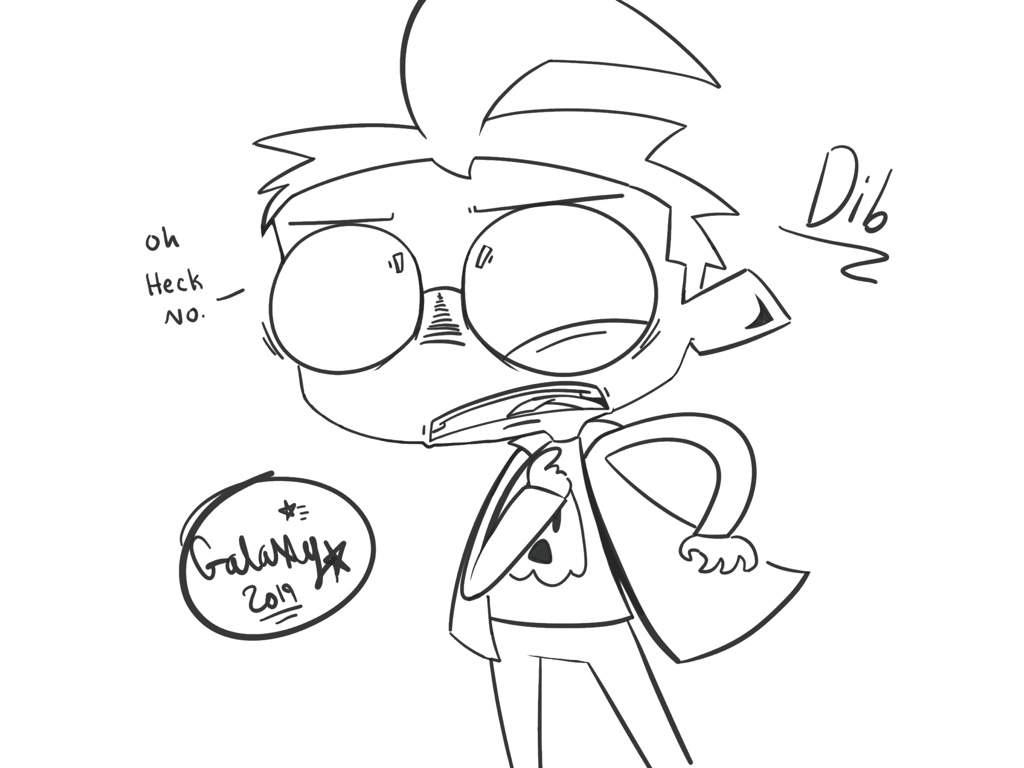 Drew an ugly dib tuuday.. | Invader Zim Amino