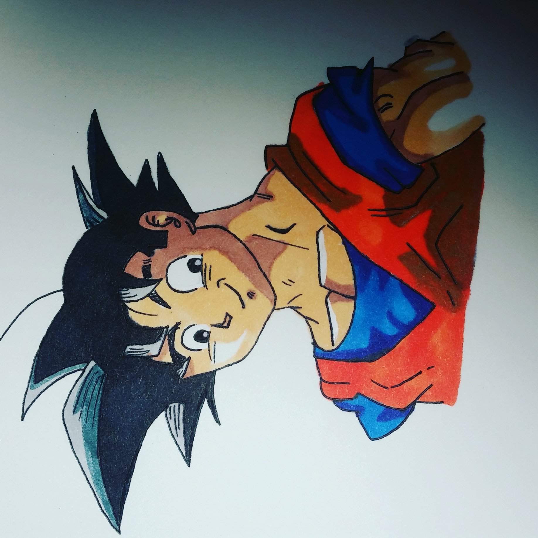 First time drawing Goku (bad) | DragonBallZ Amino