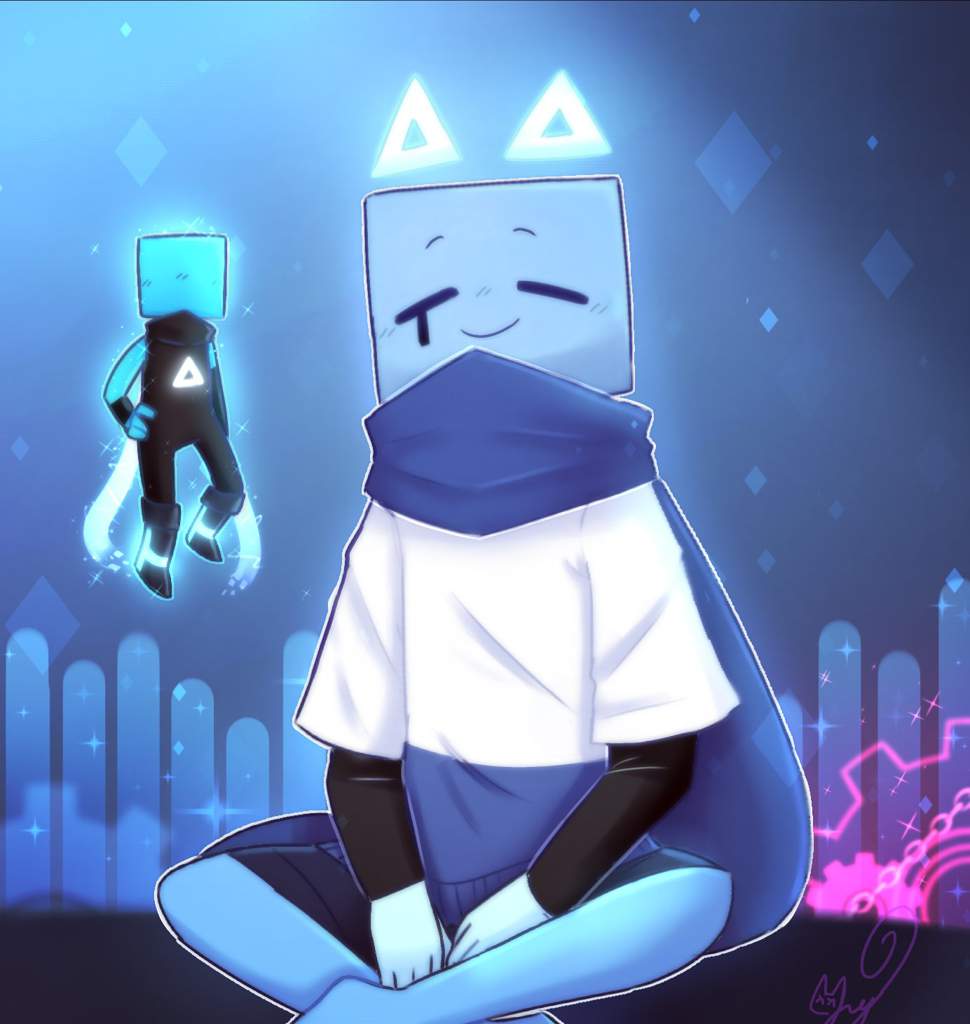Sad Cube and Player.