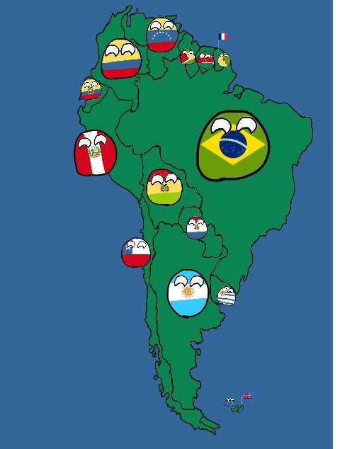 South America map | Polandball Amino