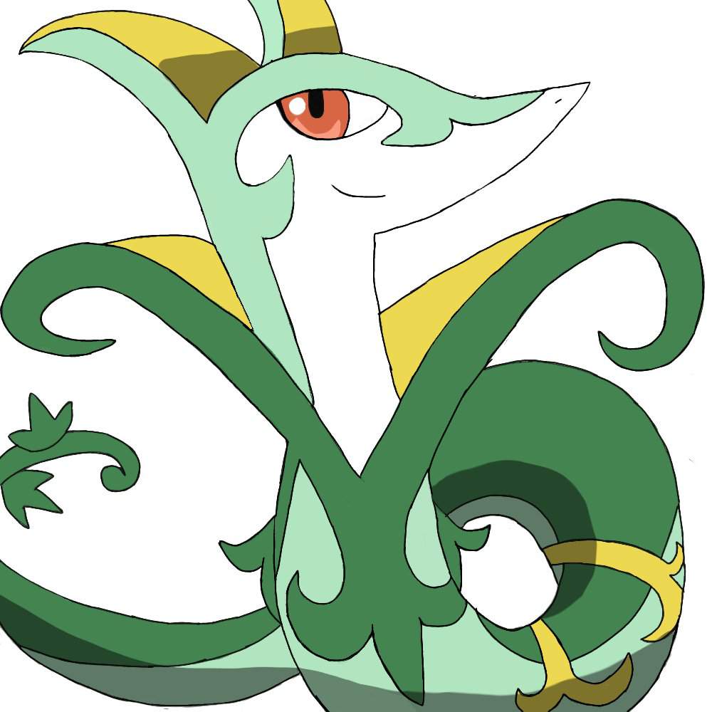 Drawing of Serperior | Pokémon Amino