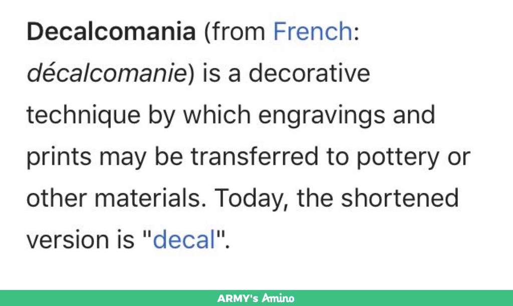 What Is Decalcomania A Bts Theory Jungkook Fanbase Amino