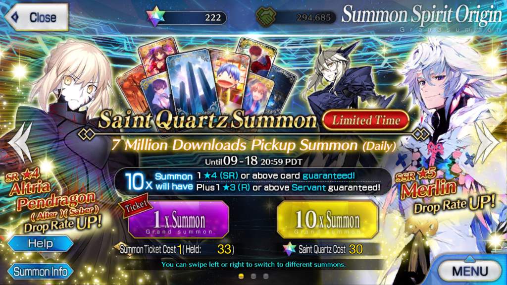 7 Million Downloads Summon Banner Fate/stay Night Amino