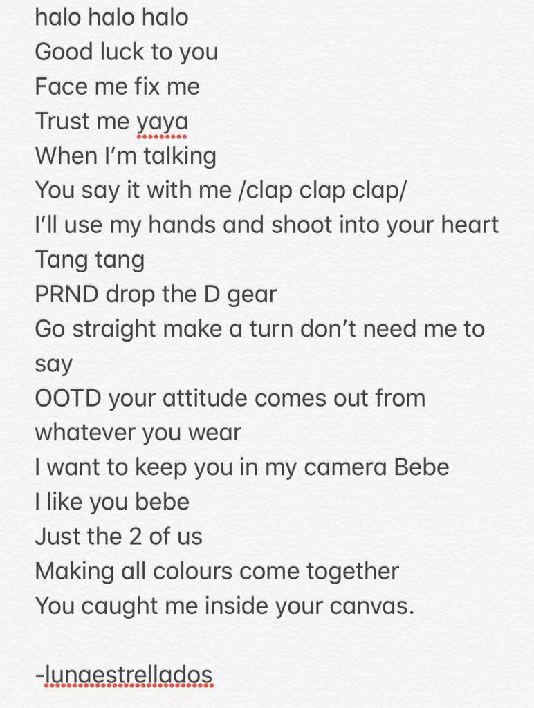 TRANS Moonbyul’s rap lyrics in "Good Luck" .