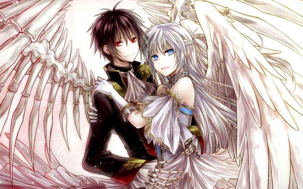 Anime devil and angel