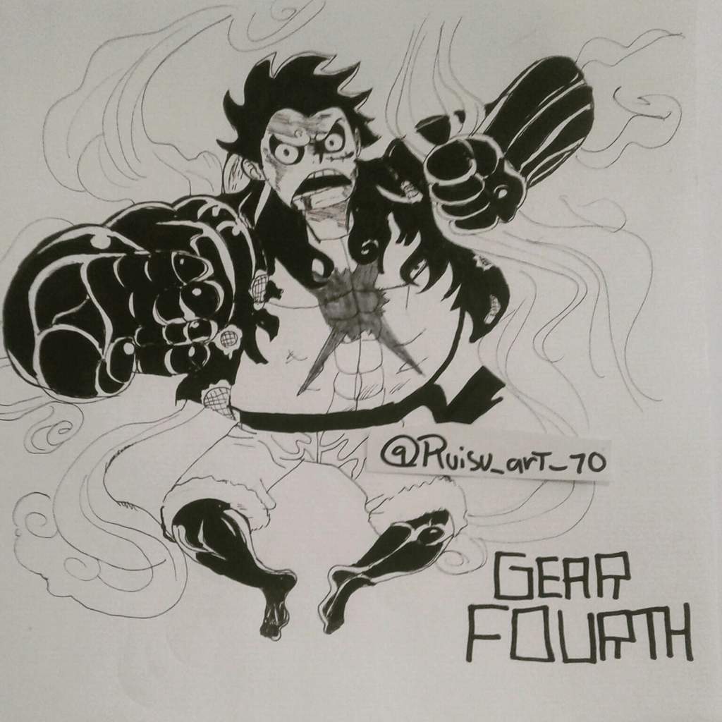 Dibujo De Luffy Gear Fourth 