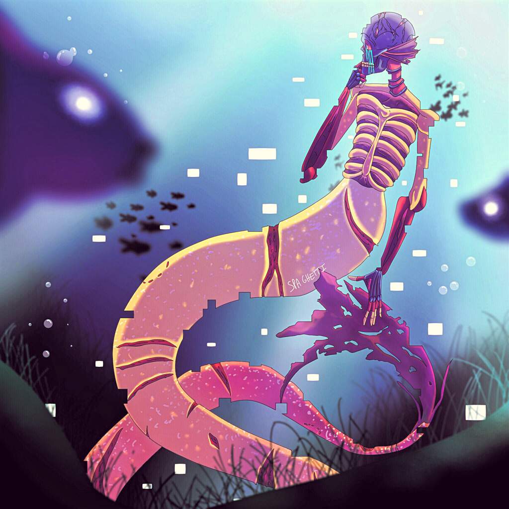 Mermaid Error Sans 🐠🐠🦑 Reef Fanart | Undertale Amino