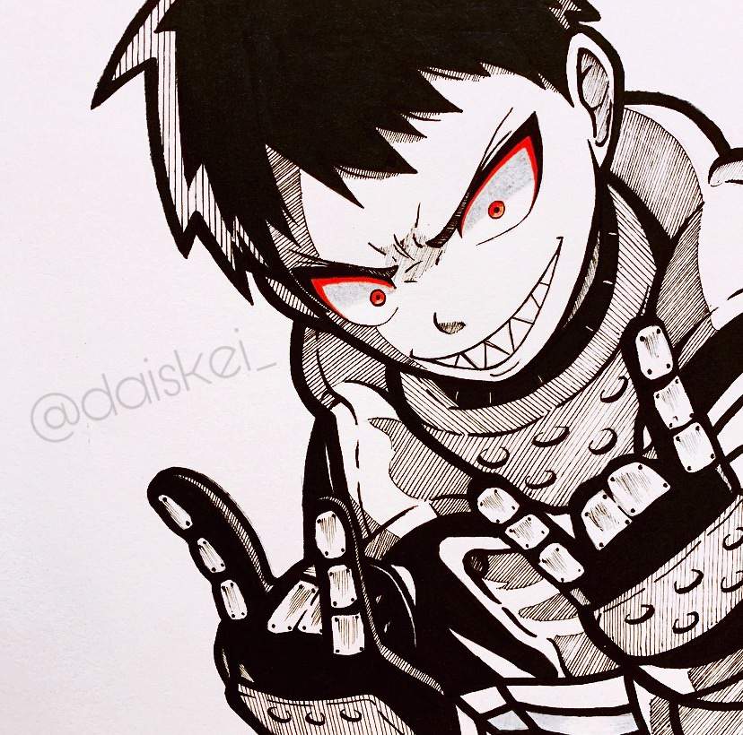 My drawing of shinra from fire force(artist daiskei_ Instagram