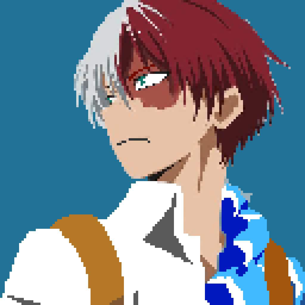 Todoroki as pixel art! | Anime Amino