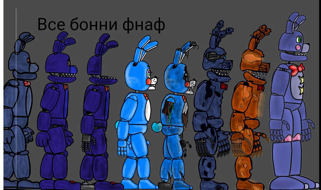 Почему фнаф. Бонни 9 часть ФНАФ. Бонни ФНАФ 9. FNAF 9 Бонни. ФНАФ все Бонни.