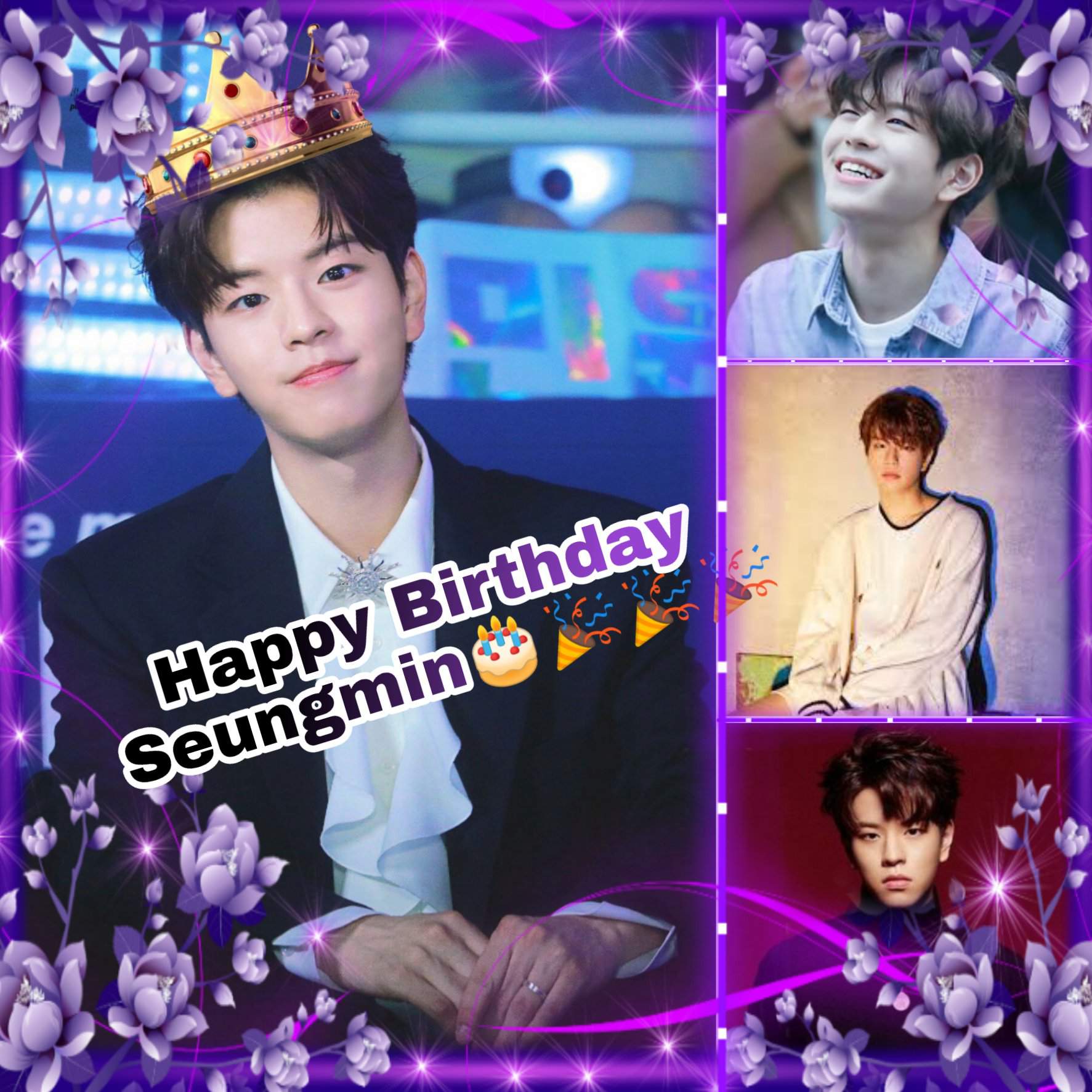 Happy Birthday Seungmin🎂🎉🎉🎉 PicsArt edit/Credits to owner | Stray Kids ...