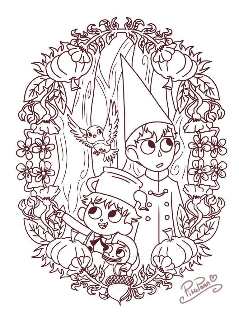 free printable over the garden wall coloring pages