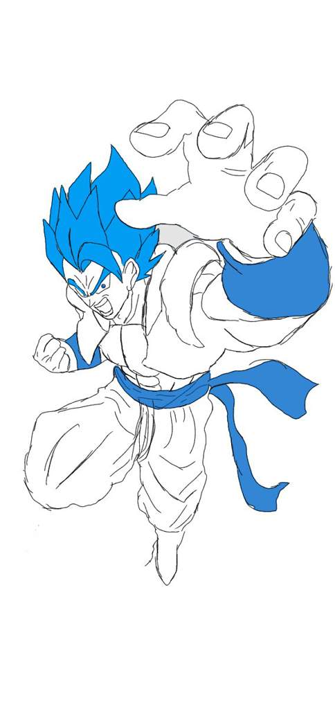 Dibujo Digital de Gogeta súper saiyajin Blue (DbSB) | DRAGON BALL