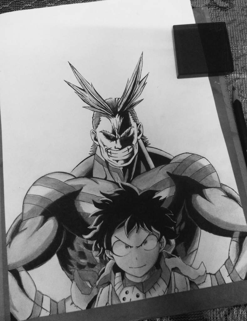 BNHA aka MHA fanart (All might & Midoriya) | Anime Amino