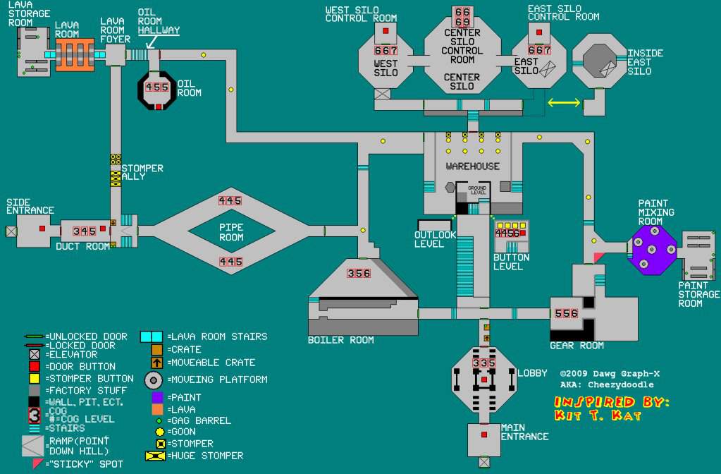 Map of Sellbot Factory | Toontown Amino