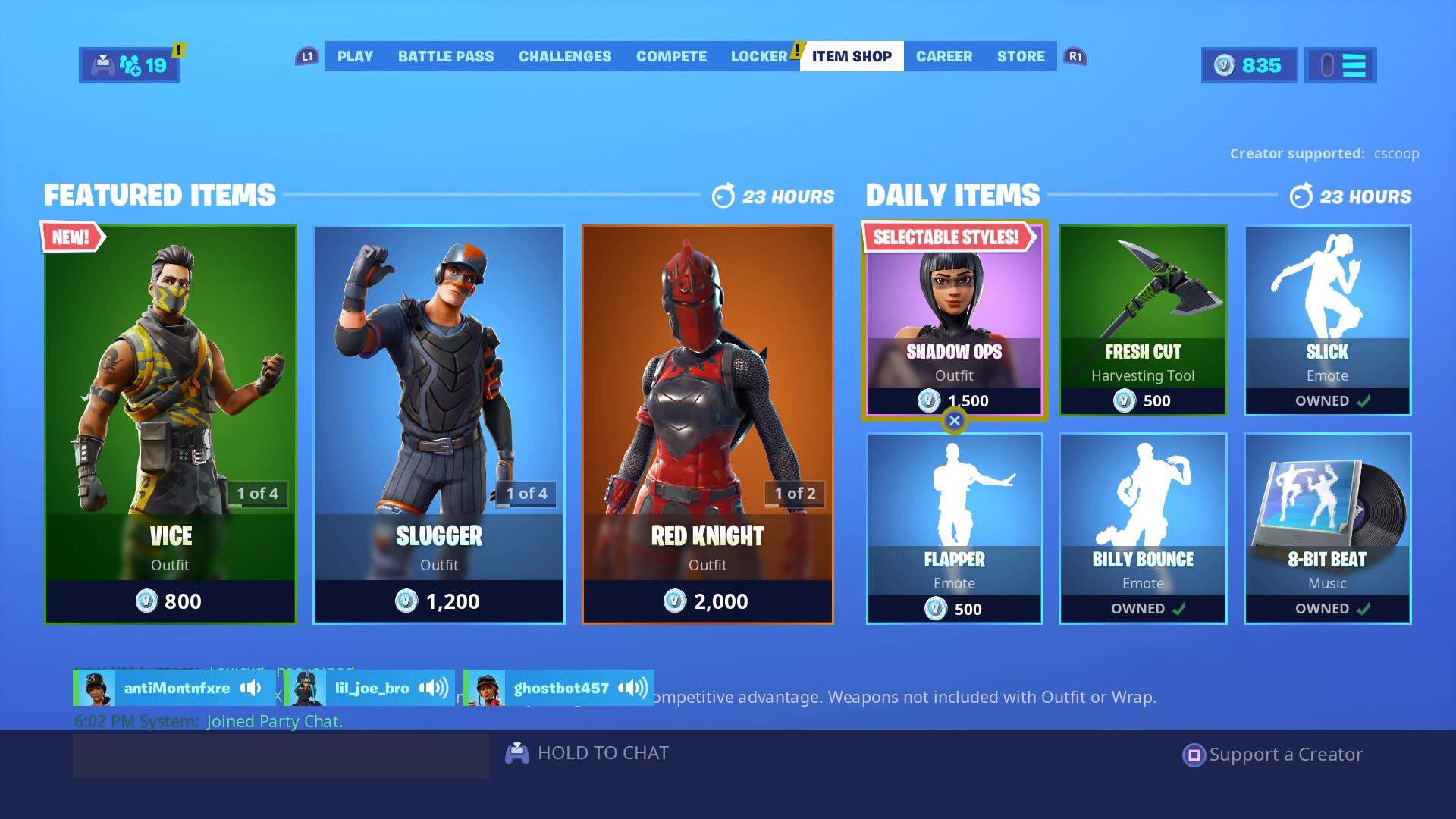 Today’s Item Shop | Fortnite: Battle Royale Armory Amino