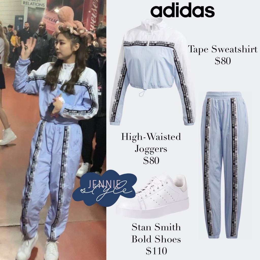 jennie kim adidas pants