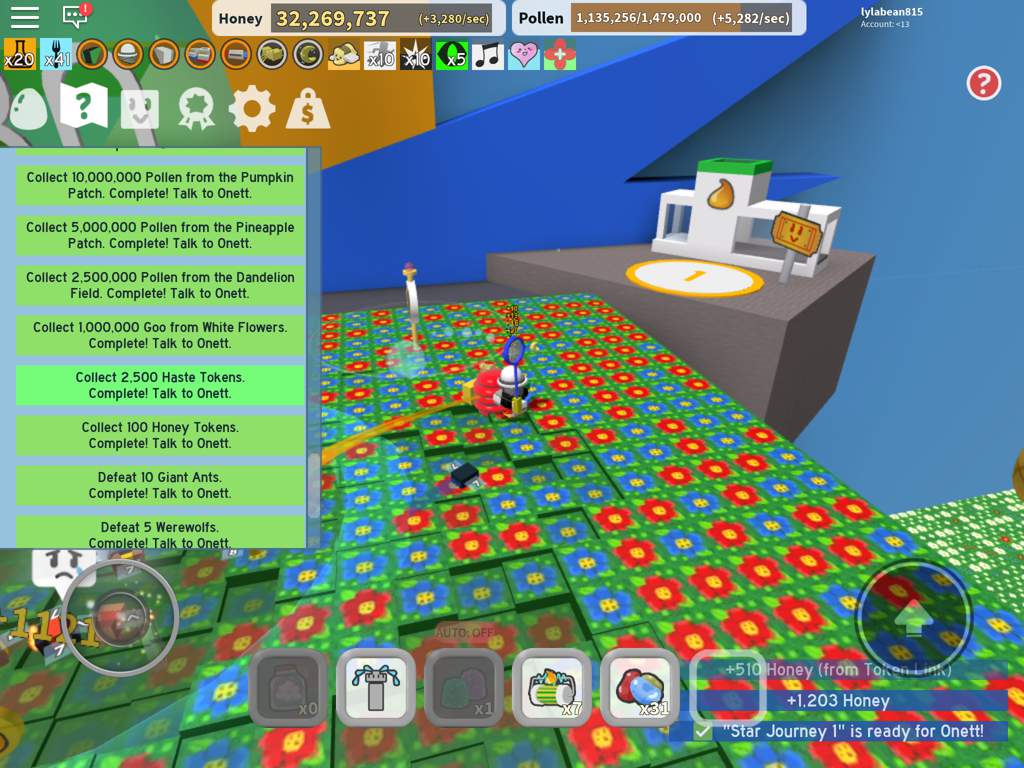 roblox bee swarm simulator star journey 5