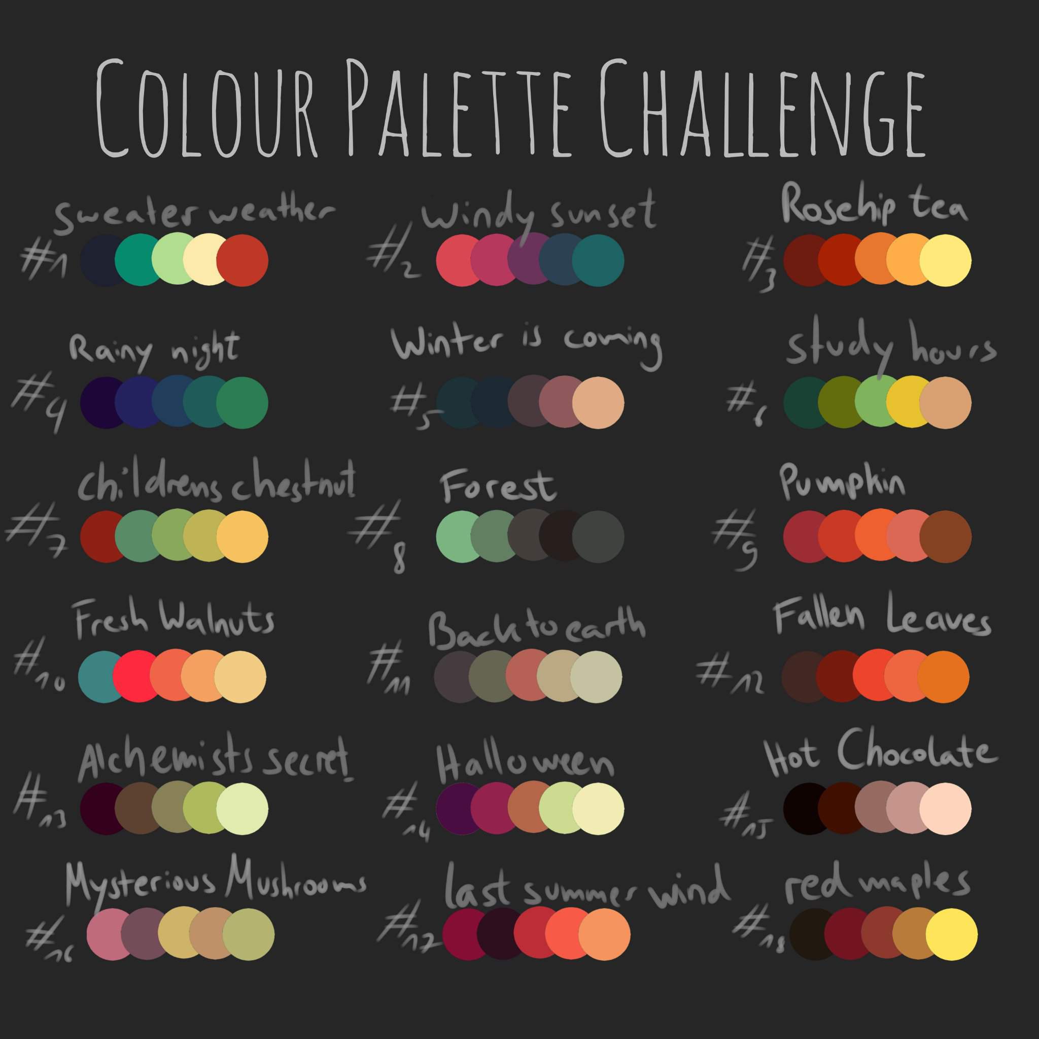 🍁Colour Palette Challenge 🎨 | Food Fantasy Amino