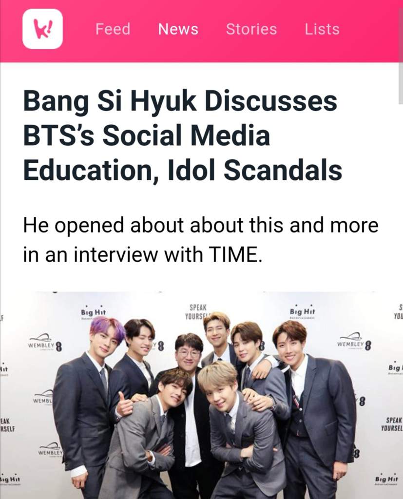[TIME MAGAZINE] BIGHIT CEO TALKS ABOUT THE GENESIS OF BTS