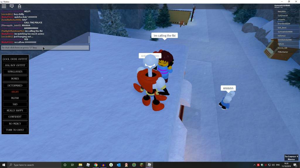 Playing Roblox Undertale Amino - roblox fbi outfit