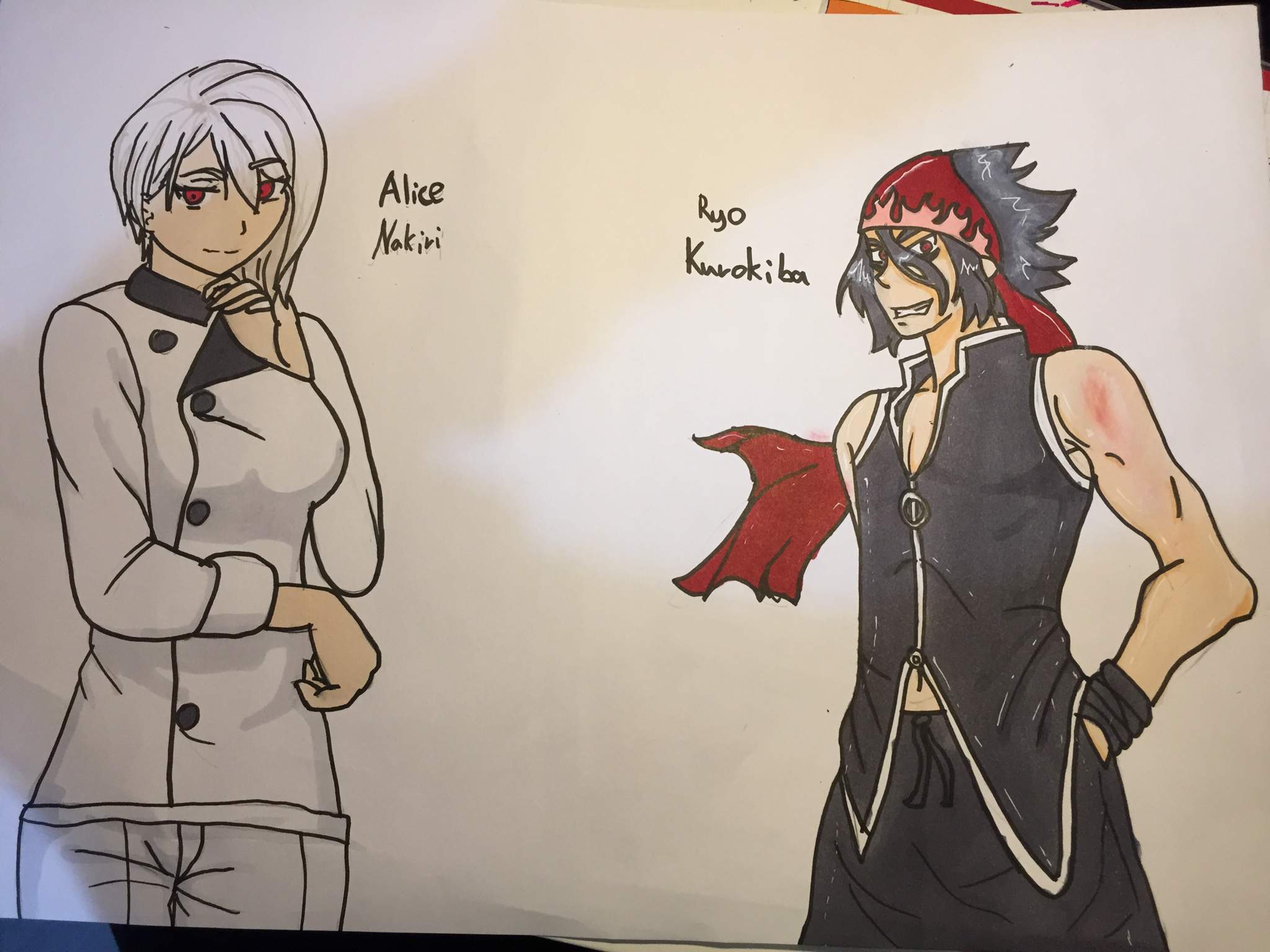 Food wars fan art 3; Alice Nakiri & Ryo Kurokiba | Food Wars Amino