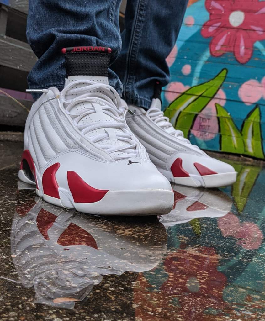 candy cane 14s on feet