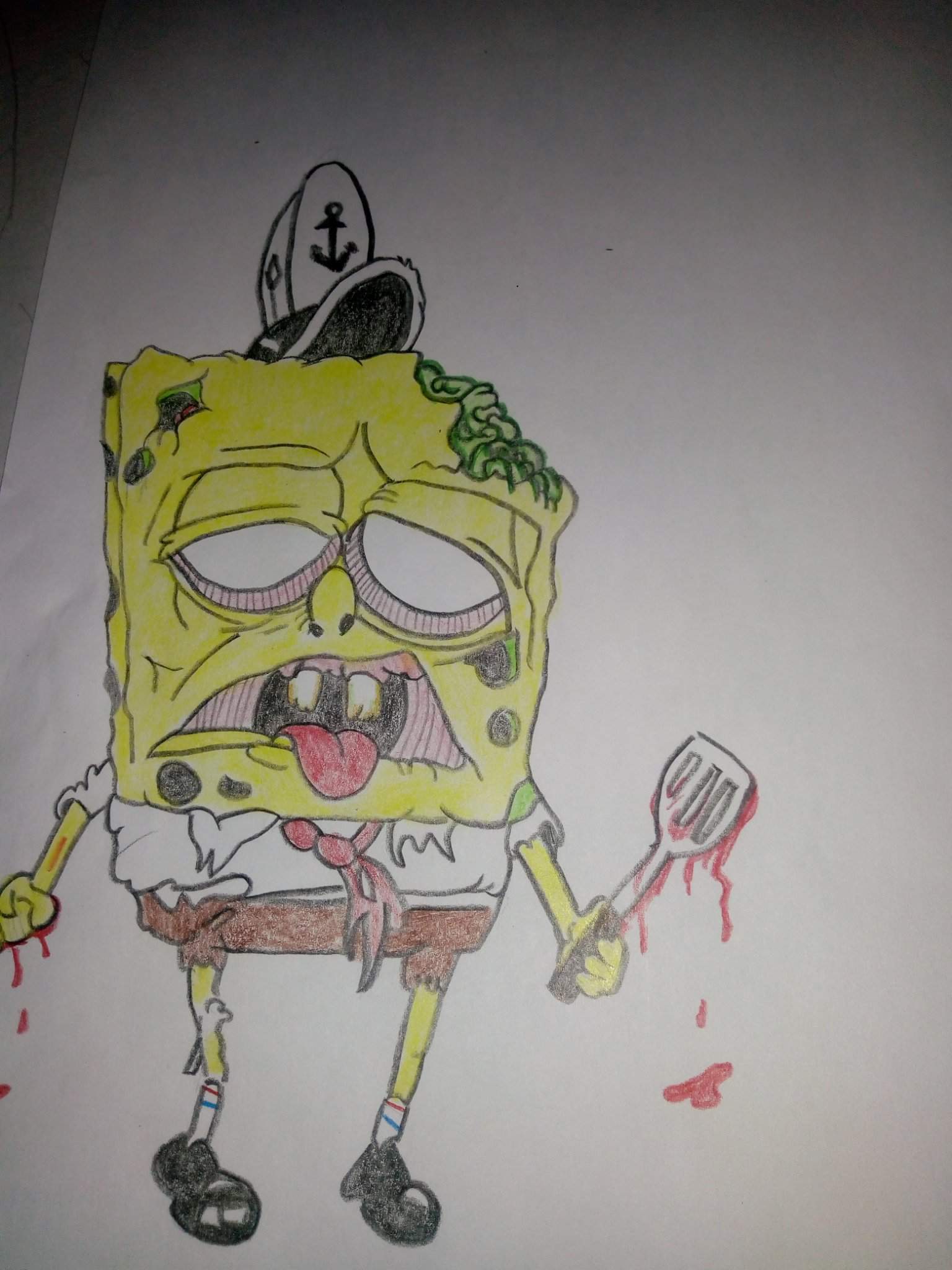 Algo muy sencillito Bob esponja zombie 😂 | •Arte Amino• Amino