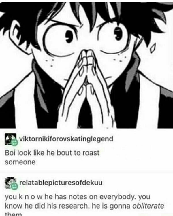 Deku's Roast | My Hero Academia Amino