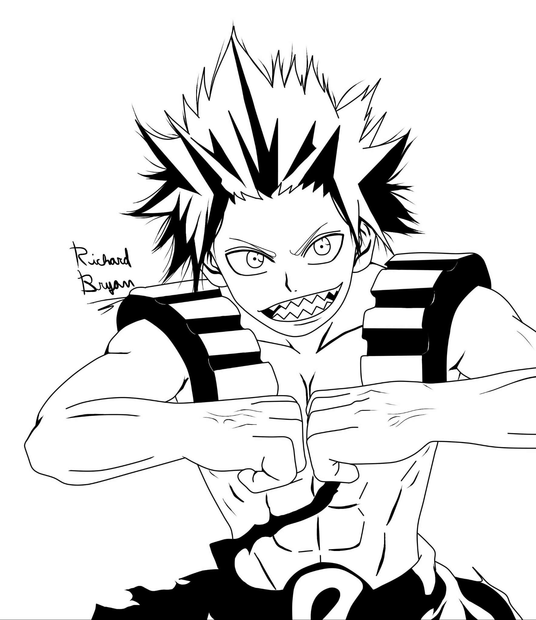 Inktober dia 17- Kirishima Eijiro (Boku No Hero Academia) | MangaWorld ...