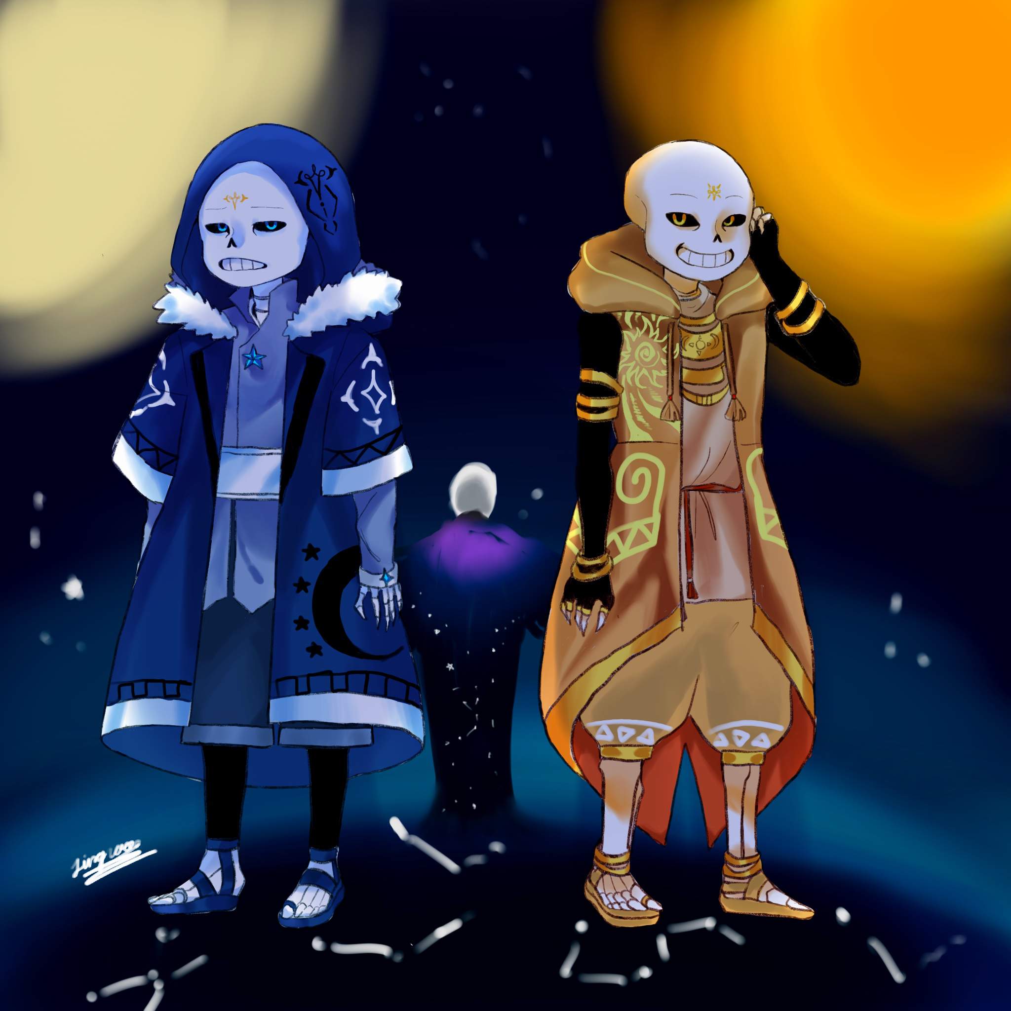 Solar Lunar & G | Undertale AUs Amino