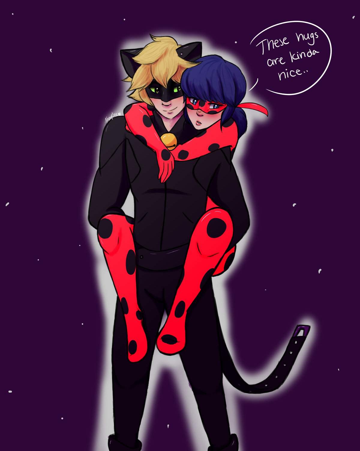 LadyNoir Hugs/Piggyback Ride | Miraculous Amino