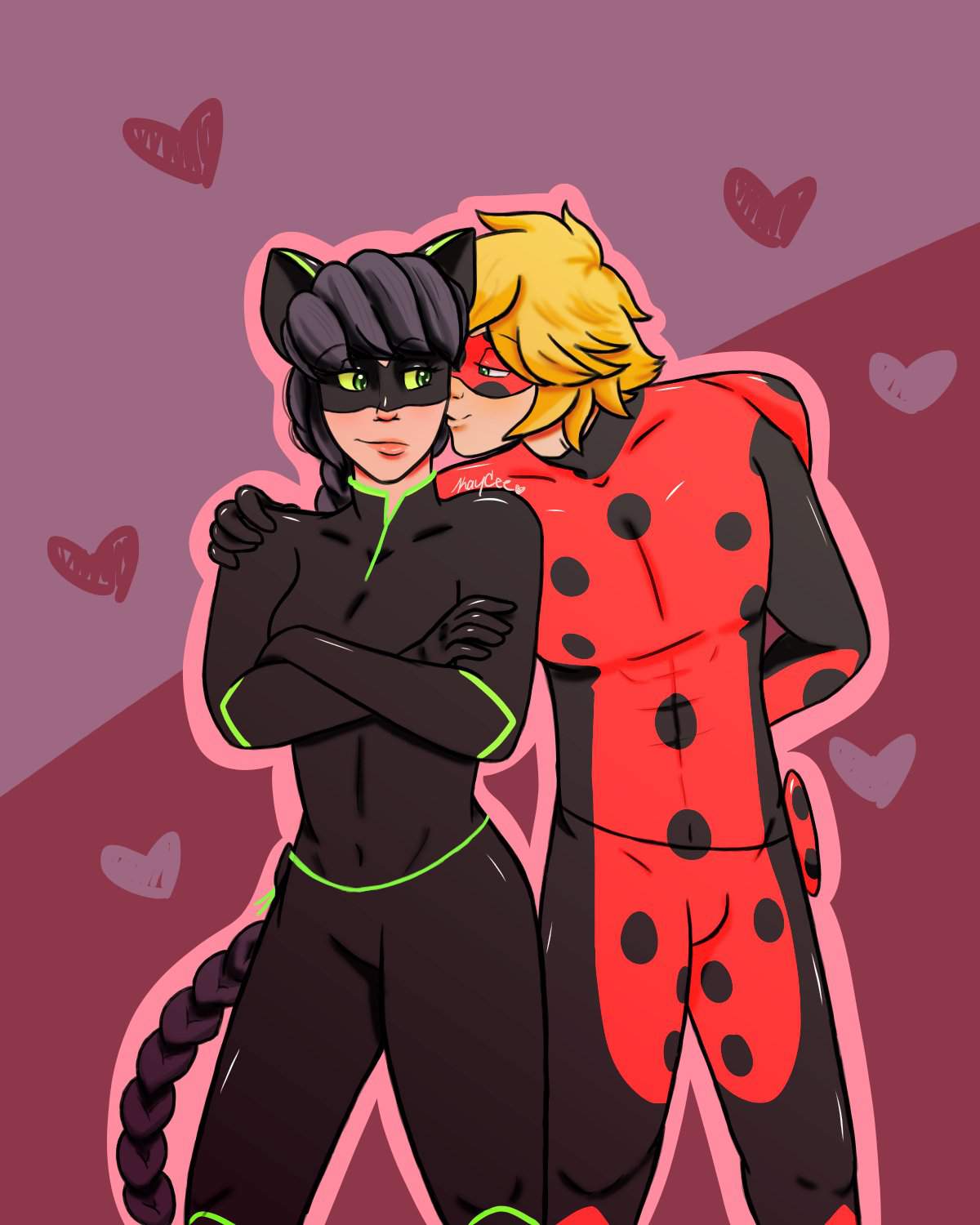 MisterNoire Cheek Kiss | Miraculous Amino