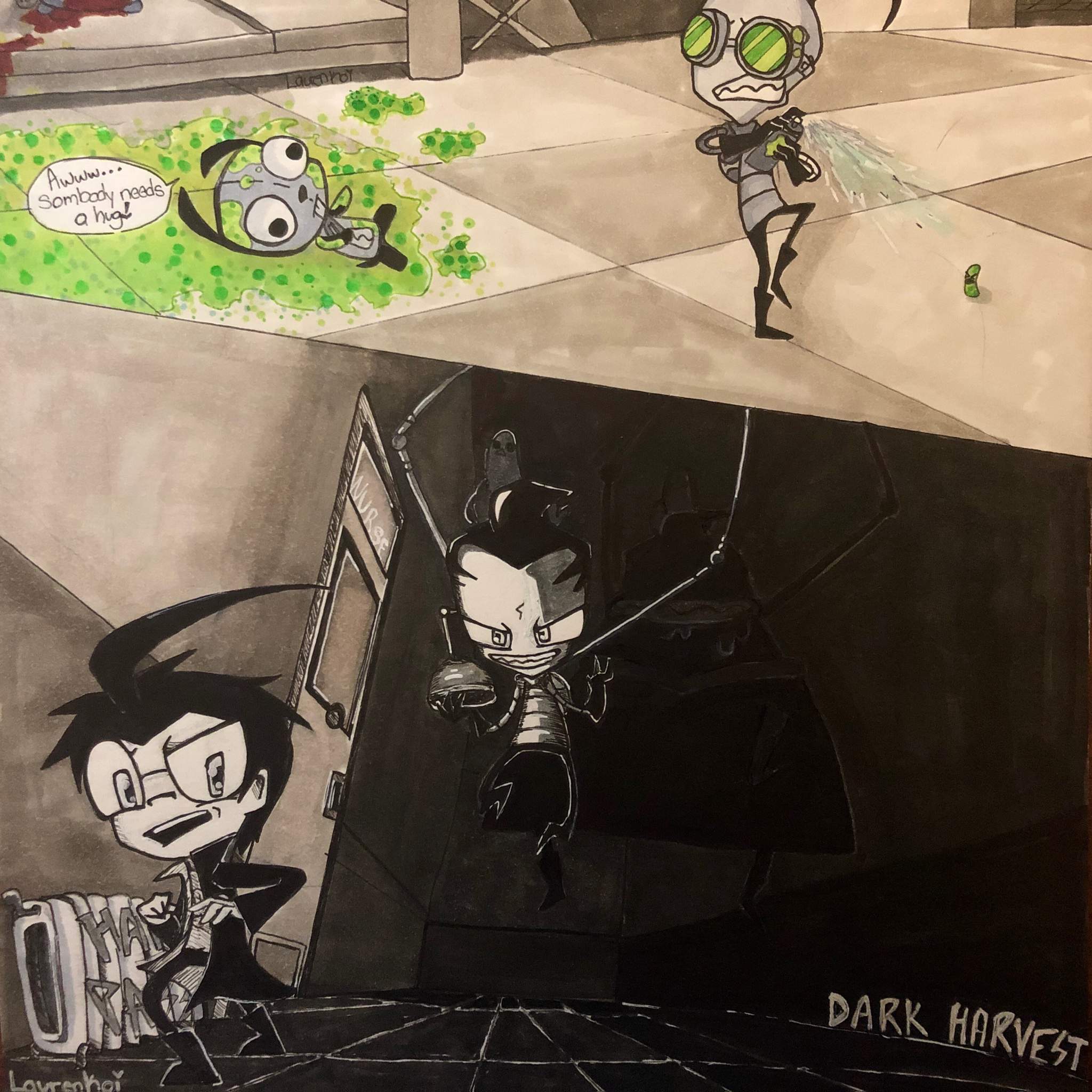 Inktober Day 4 Pt.2: Dark Harvest | Invader Zim Amino