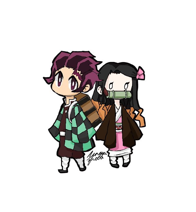 Chibi Tanjiro and Nezuko | Demon Slayer: Kimetsu No Yaiba Amino