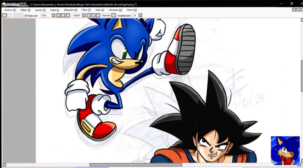 Goku Vs Sonic Drawing