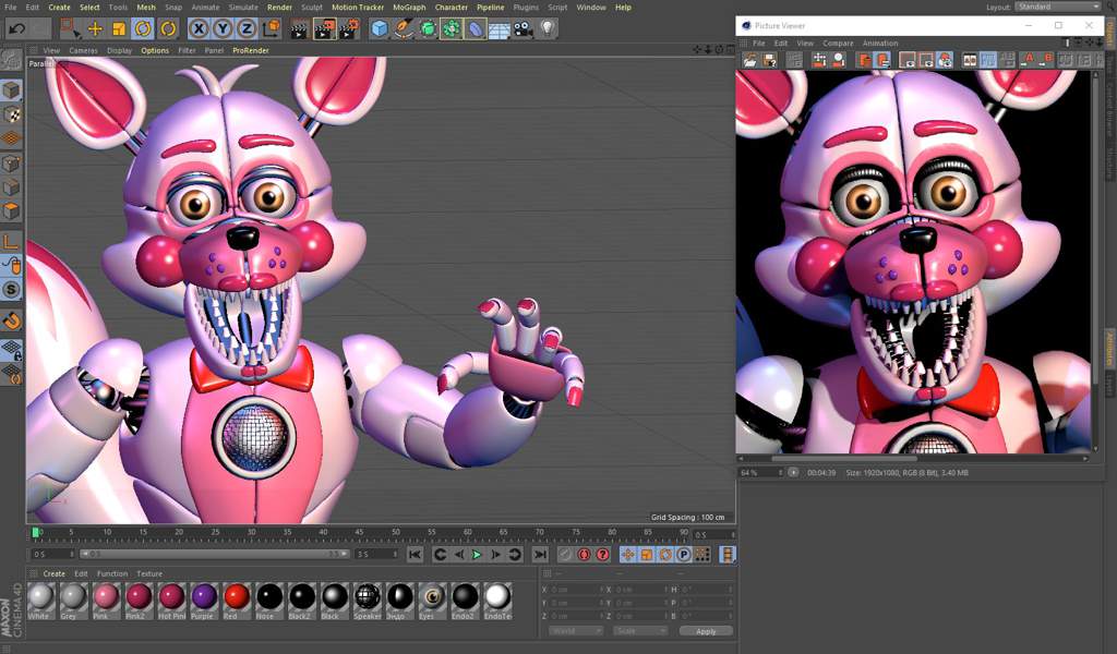 Funtime Foxy Cinema D Render Five Nights At Freddys PT BR Amino