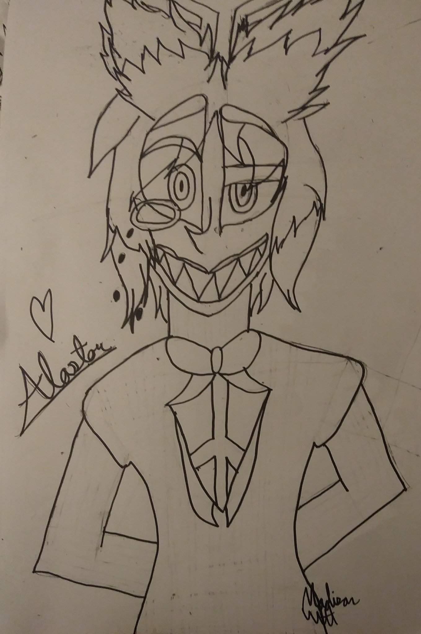 Alastor drawing | Hazbin Hotel (official) Amino