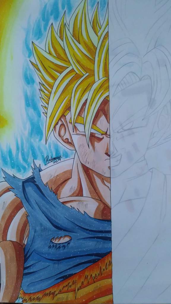 Drawing Future Gohan Vs. Goku Black!!! 