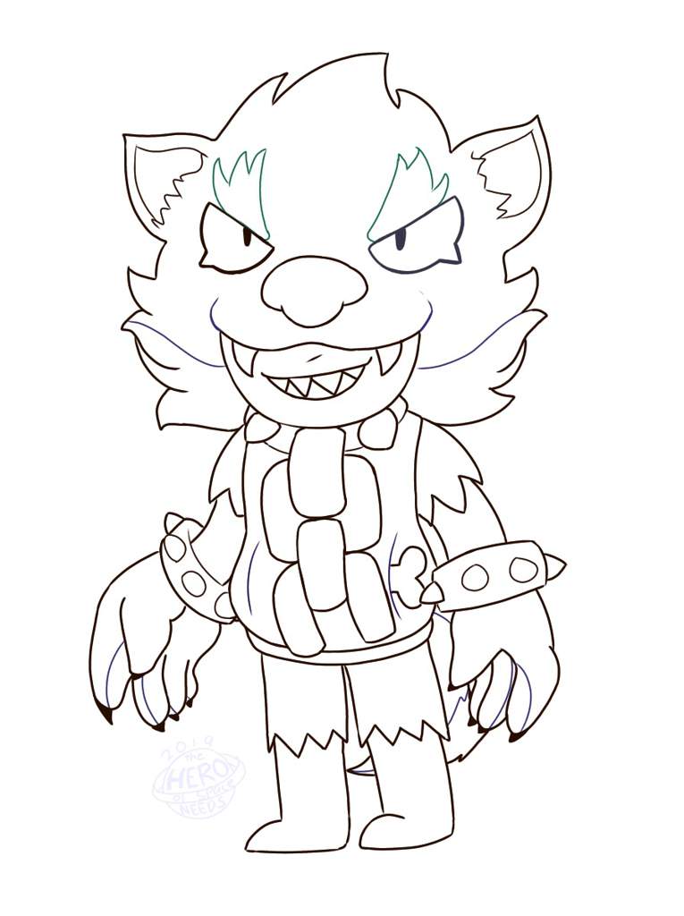 Brawl Stars Coloring Pages Werewolf Leon Coloring And Drawing - werewolf brawl stars coloring pages leon