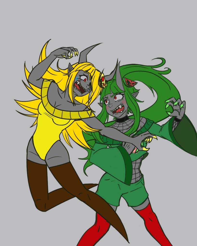 Demon Melon Vs Demon Lemon Fan Art With Wip S