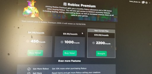 Roblox Premium 450 One Month