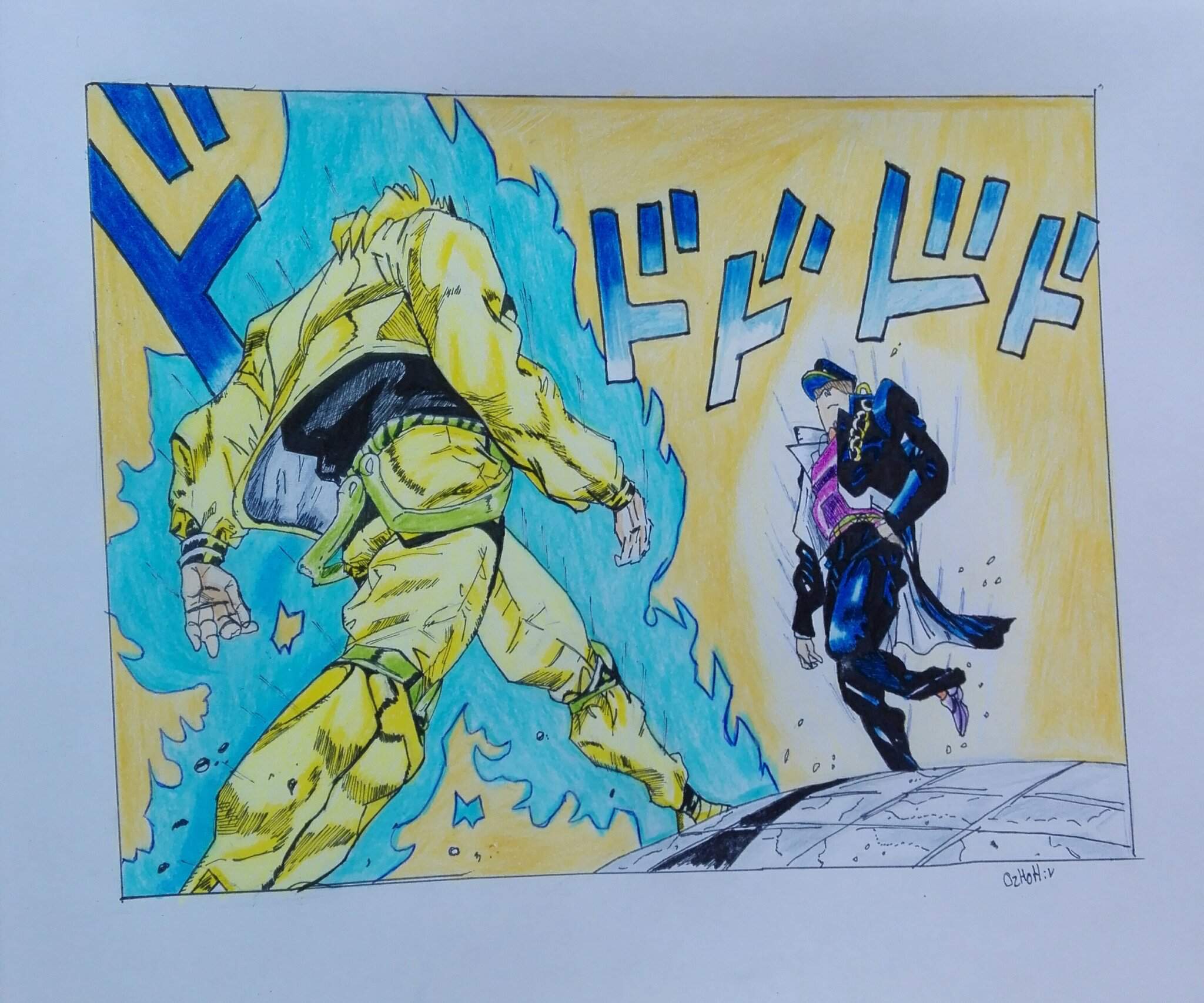 Jotaro vs DIO | Arte Anime Amino Amino