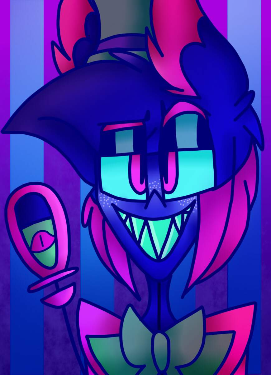 Neon Alastor fan art | Hazbin Hotel (official) Amino