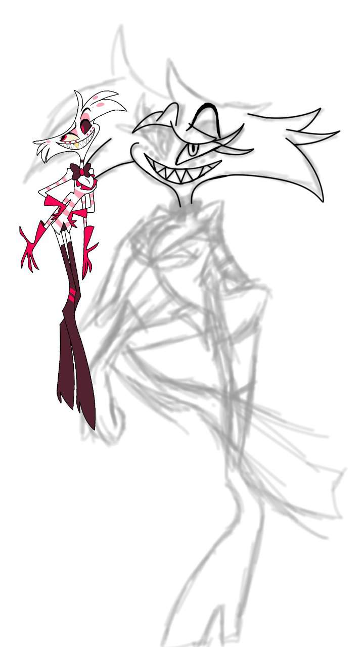 Female angel dust (Wip with some lineart) | Hazbin Hotel (official) Amino