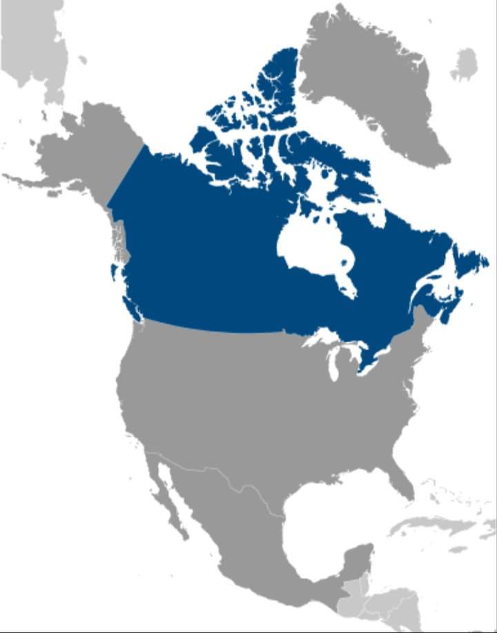 Положение на материке сша и канады. Контур Канады на карте Северной Америки. Канада Континент. Канада государство в Северной Америке. Канада на карте материка.