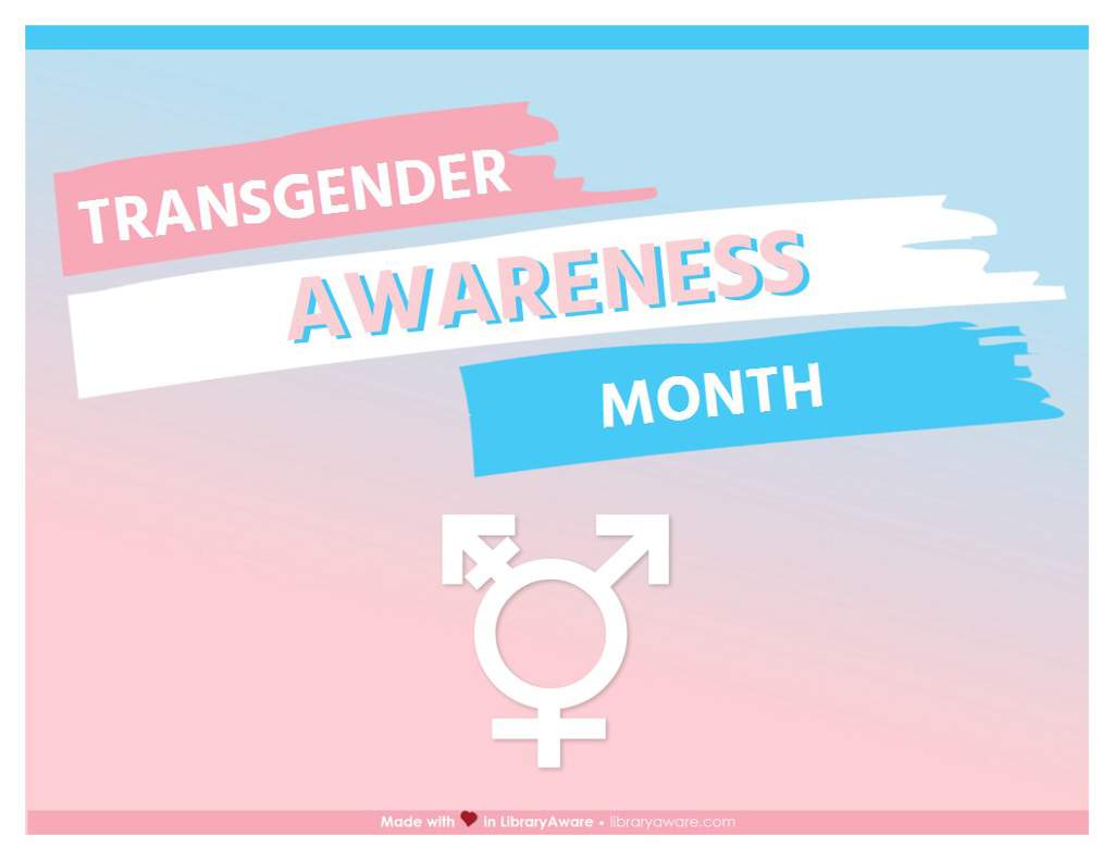 Happy Transgender Awareness Month 💗💙 Ace Alliance Amino