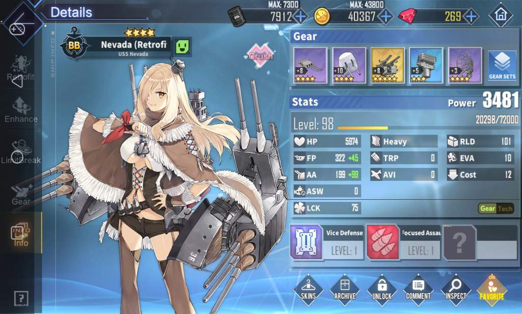 U.S.S. Nevada | Wiki | Azur Lane Amino Amino