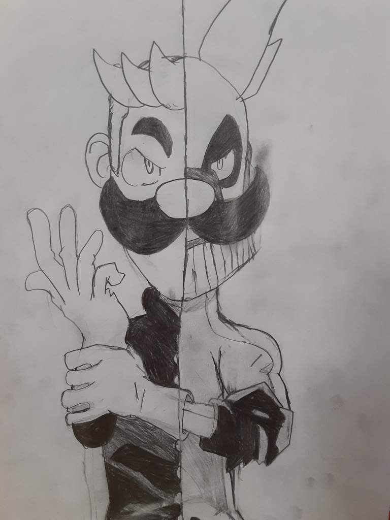 My Drawing Of Half Mask Luigi Deku My Hero Academia Amino My Drawing Of Half Mask Luigi Deku My Hero Academia Amino